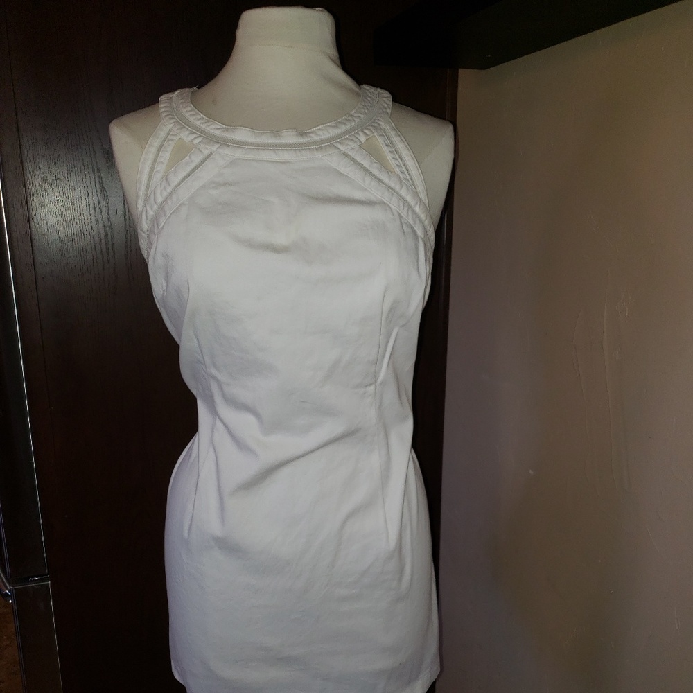 Sexy white mini dress